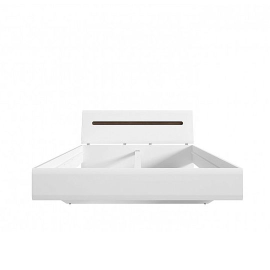 AZTECA TRIO postel 160 cm, bílý/bílý lesk