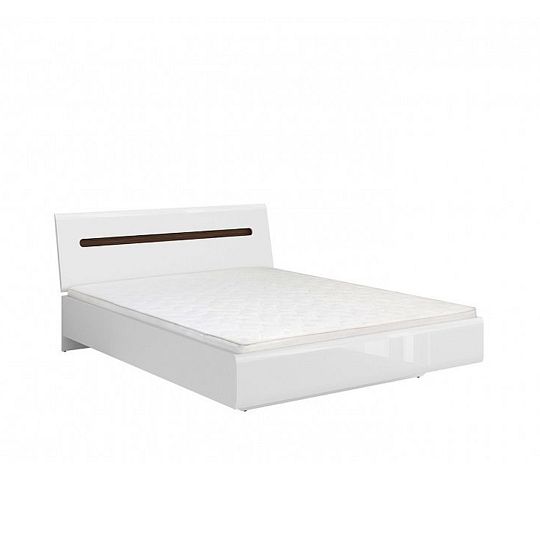 AZTECA TRIO postel 160 cm, bílý/bílý lesk