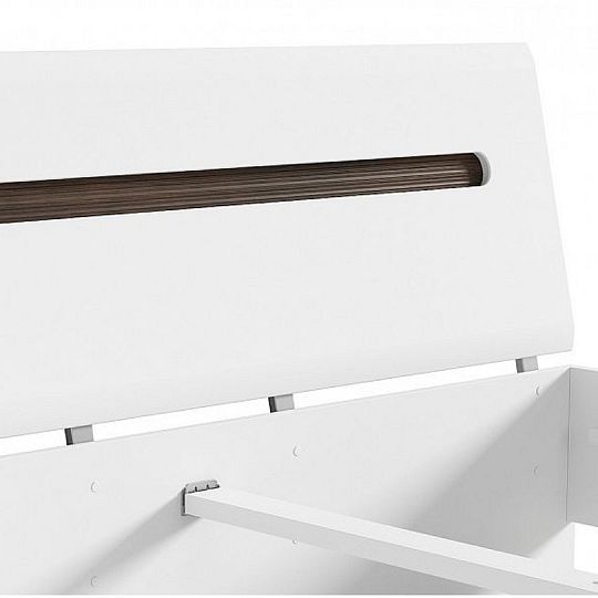 AZTECA TRIO postel 160 cm, bílý/bílý lesk