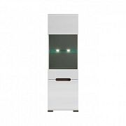 Azteca Trio vitrína REG1W1D/19/6 Bílý/bílý lesk