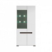 Azteca Vitrína REG1W1D/19/9 Bílý/bílý lesk