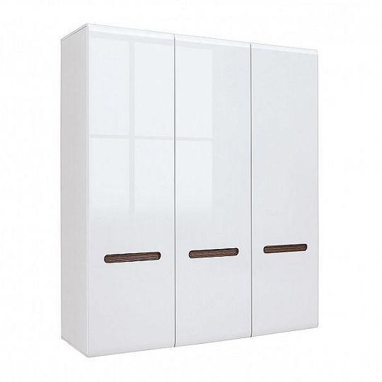 AZTECA TRIO Skříň SZF3D/21/18, bílá/bílý lesk