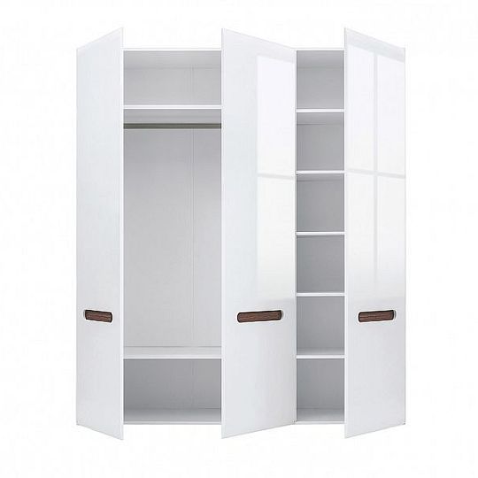 AZTECA TRIO Skříň SZF3D/21/18, bílá/bílý lesk