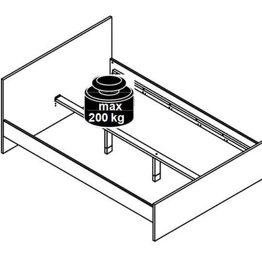 HOLTEN postel 160 cm, bílá/dub woltan/bílý lesk