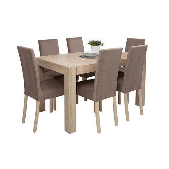 Jídelní židle, Kaspian VKRM 2, dub sonoma/béžová