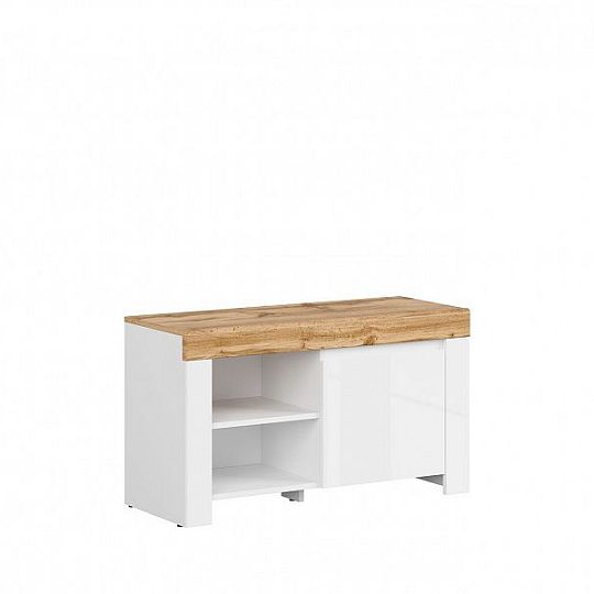 HOLTEN botník REG1D/50, bílá/dub woltan/bílý lesk