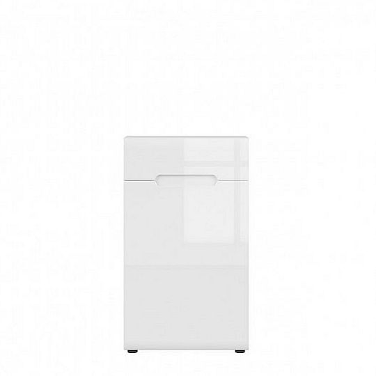 AZTECA TRIO komoda KOM1D1S/10/6 bílá/bílý lesk