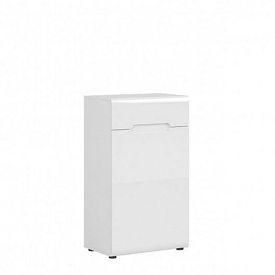 AZTECA TRIO komoda KOM1D1S/10/6 bílá/bílý lesk