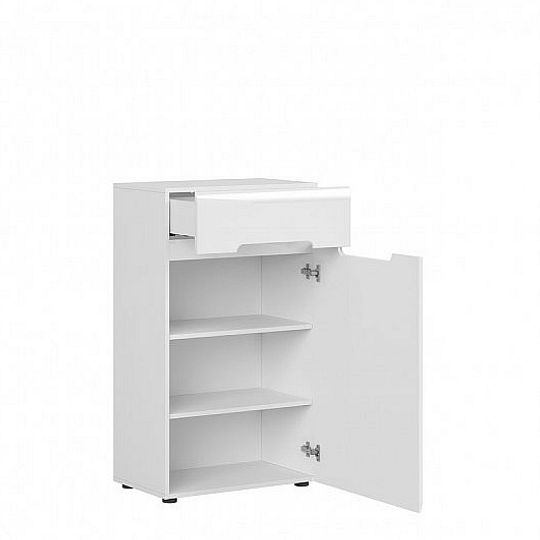 AZTECA TRIO komoda KOM1D1S/10/6 bílá/bílý lesk