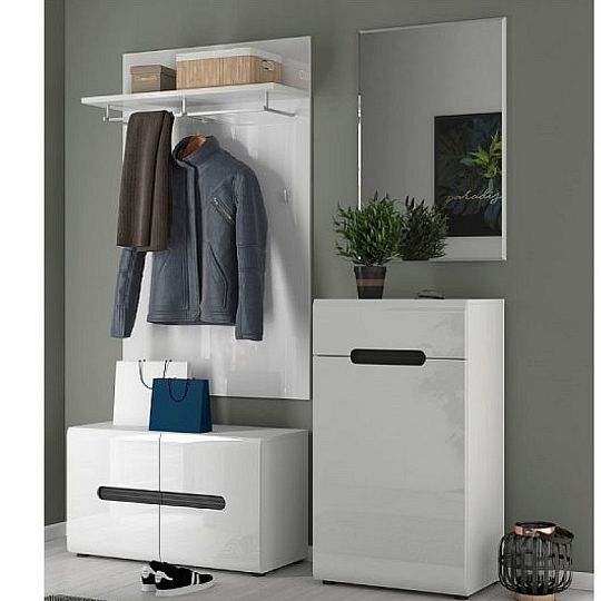 AZTECA TRIO komoda KOM1D1S/10/6 bílá/bílý lesk