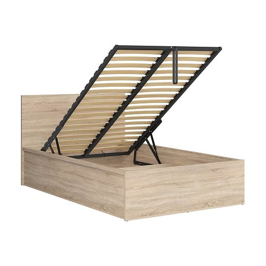 TETRIX postel 120 cm + rošt a úložný prostor, dub sonoma