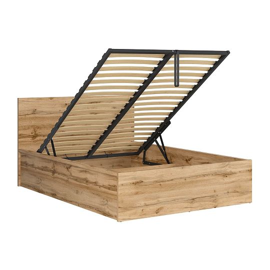 TETRIX postel 140 cm + rošt a úložný prostor, dub wotan