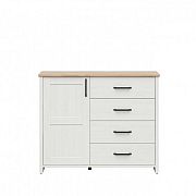 Loksa komoda KOM1D4S, borovice bílá anderson