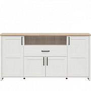 Loksa komoda KOM4D1S, borovice bílá anderson