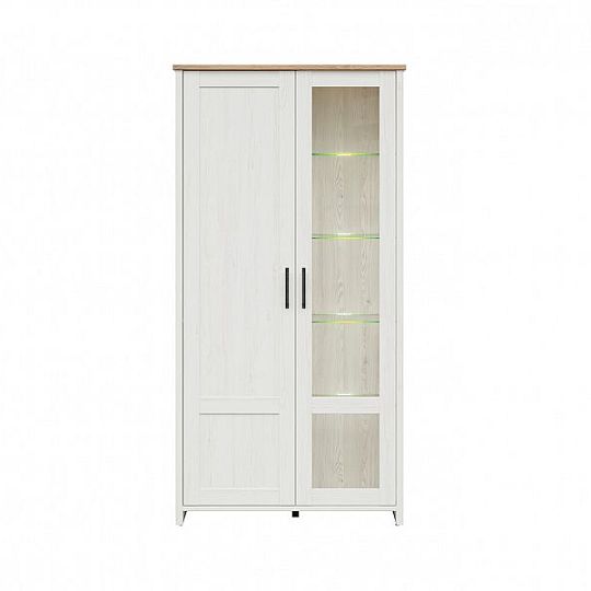 Loksa vitrína REG1D1W, borovice bílá anderson