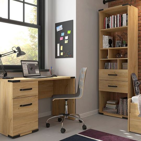 LARA psací stůl BIU1D1S, jasan běloruský