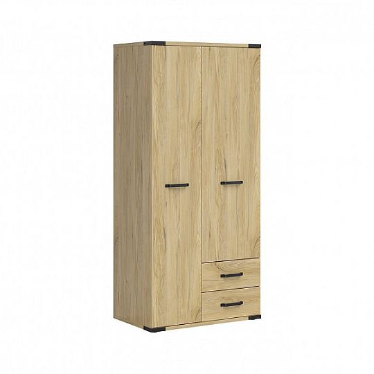 LARA šatní skříň SZF2D2S, jasan běloruský