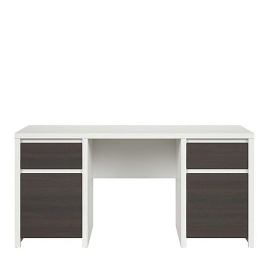 Kaspian psací stůl BIU2D2S/160, bílá/wenge