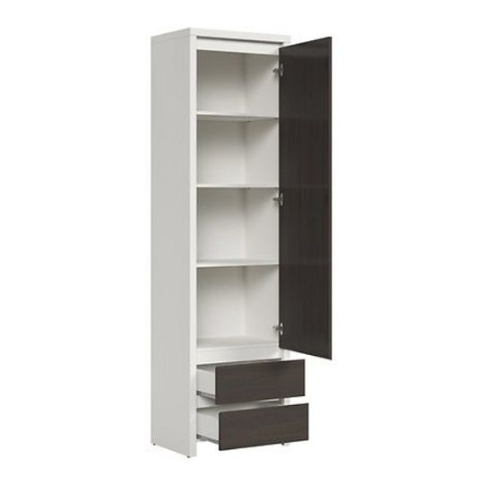 KASPIAN regál REG1D2S, bílá/wenge