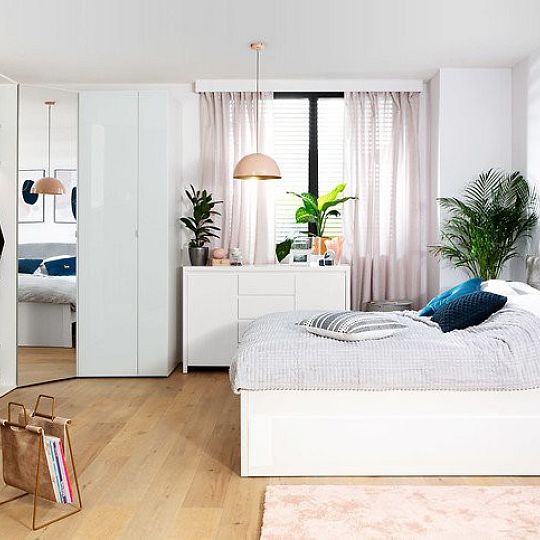 KASPIAN šuplík SZU/160, bílá/bílý lesk