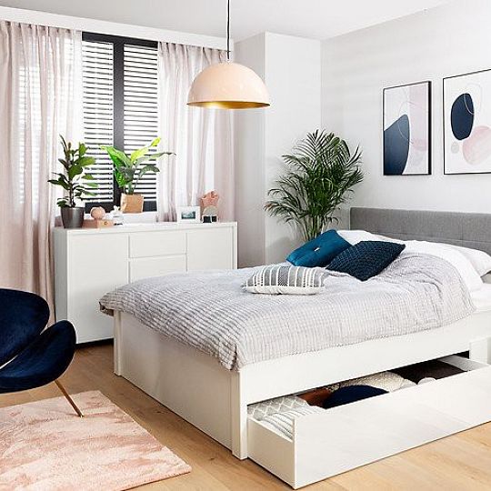 KASPIAN šuplík SZU/160, bílá/bílý lesk