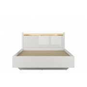 ALAMEDA postel 160 cm + rošt, bílý lesk/dub westminster