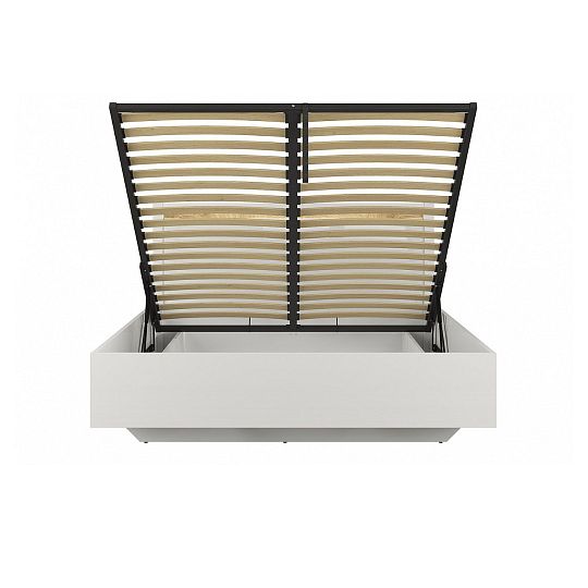 ALAMEDA postel 160 cm + rošt, bílý lesk/dub westminster