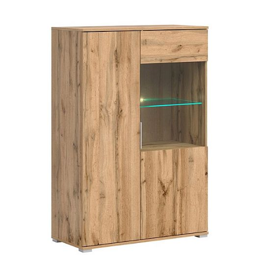 ZELE vitrína REG1W1D/90, dub wotan