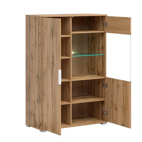 ZELE vitrína REG1W1D/90, dub wotan