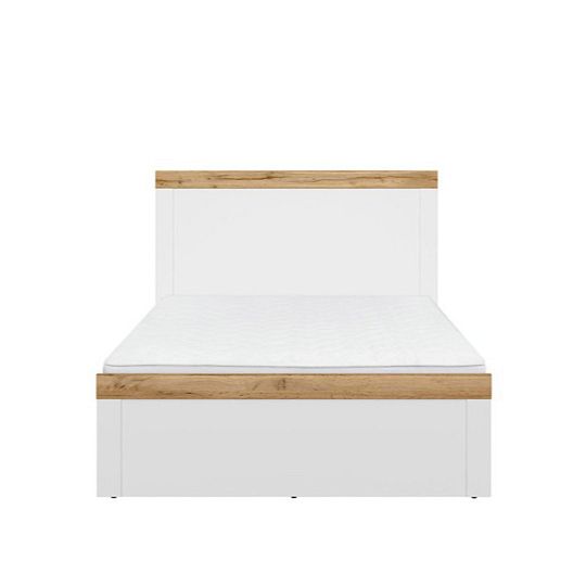 HOLTEN postel 120 cm, bílá/dub woltan