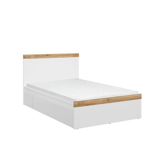 HOLTEN postel 120 cm, bílá/dub woltan