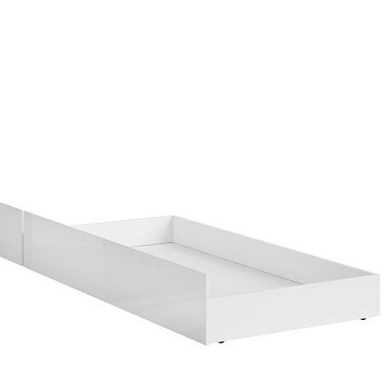 HOLTEN šuplík k posteli 120 a 140 cm, bílá/bílý lesk