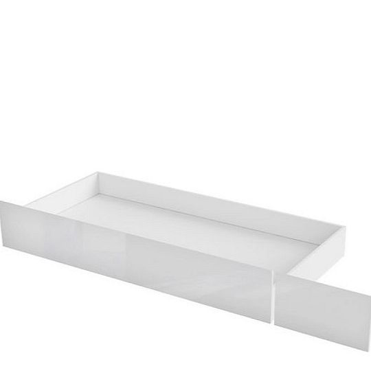 HOLTEN šuplík k posteli 120 a 140 cm, bílá/bílý lesk