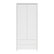 Kaspian policová skříň REG2D2S, bílá/bílá mat