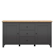 HESEN komoda KOM2D3S/10/19, grafit/dub artisan