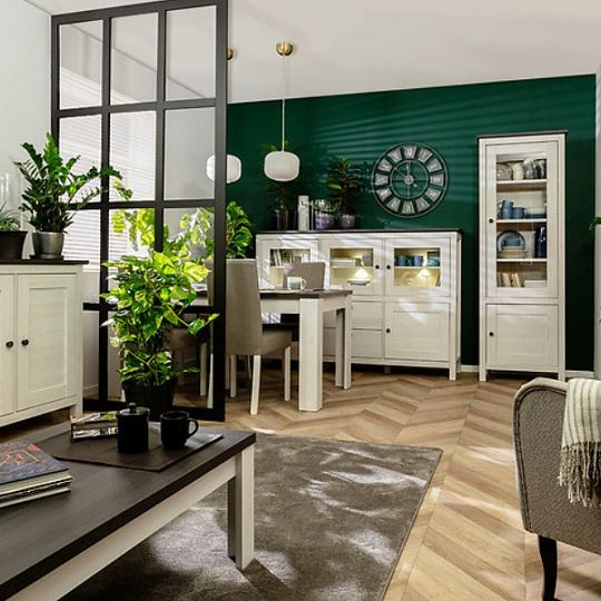 HESEN konferenční stolek LAW/4/8, modřín sibiu světlý/borovice larico