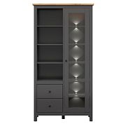 HESEN vitrína REG1W2S/20/11, grafit/dub artisan