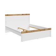 HOLTEN postel 140 cm, bílá/dub wotan