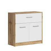 MATOS komoda KOM2D1S, dub wotan/bílá mat