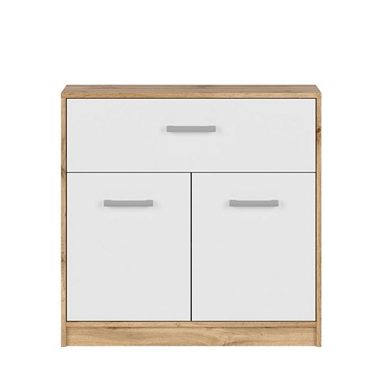 MATOS komoda KOM2D1S, dub wotan/bílá mat