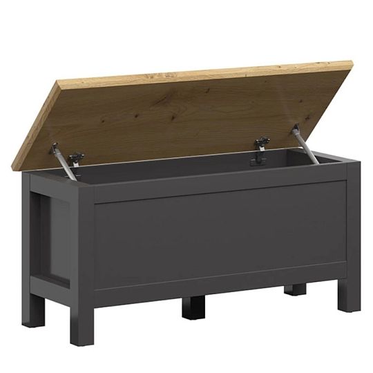 HESEN truhla KUFER, grafit/dub artisan