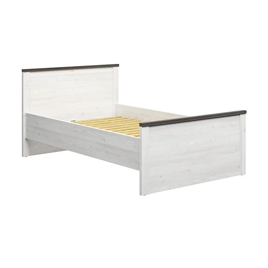 HESEN postel 120 cm, modřín sibiu světlý/borovice larico