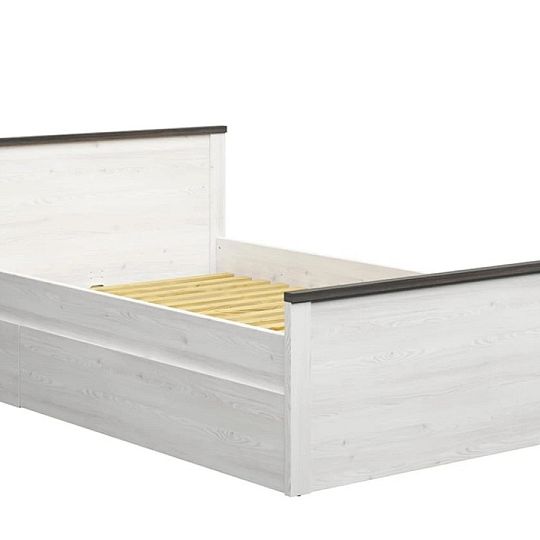 HESEN postel 120 cm, modřín sibiu světlý/borovice larico