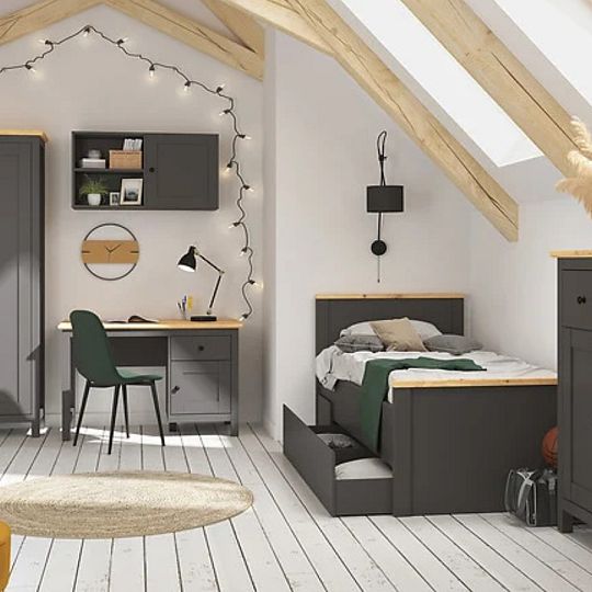 HESEN regál REG1S, grafit/dub artisan