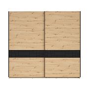 PONT šatní skříň SZF/240, dub artisan/černý mat