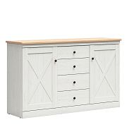 FRIJA komoda KOM2D4S, borovice bílá andersen/dub artisan