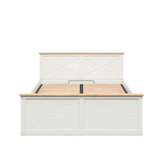 FRIJA postel 160 cm + rošt, borovice bílá andersen/dub artisan