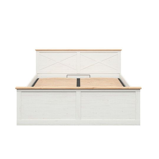 FRIJA postel 180 cm + rošt, borovice bílá andersen/dub artisan