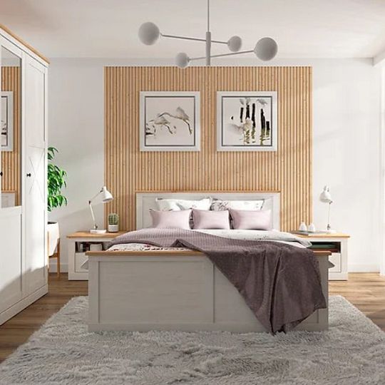 FRIJA šatní skříň SZF2D2M, borovice bílá andersen/dub artisan