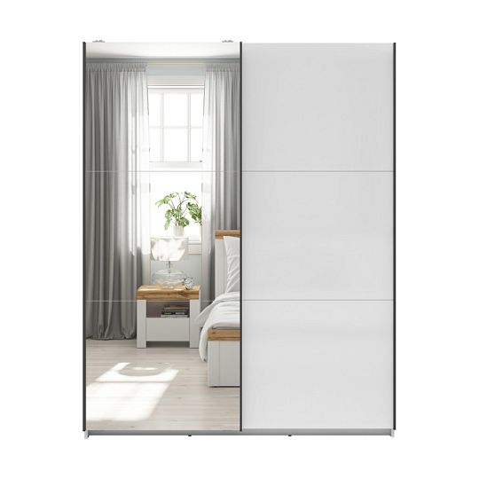 TETRIX šatní skříň SZF/153/M, bílý lesk